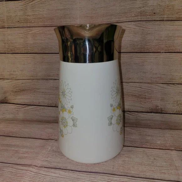 Corning Ware Meadow 9 Cup Stovetop Percolator Coffee Pot Floral Bouquet Vintage - Picture 4 of 9